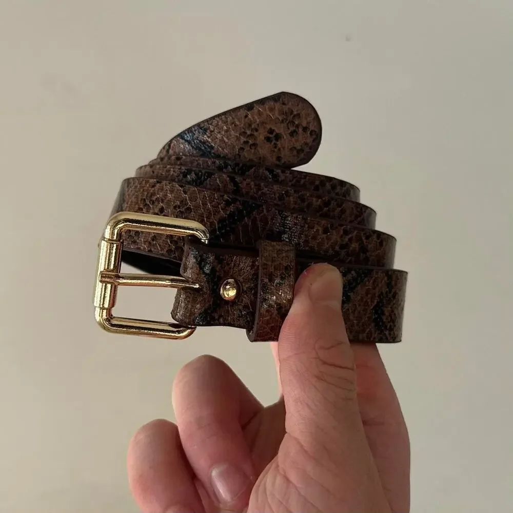 Western brown snakeskin cowboy